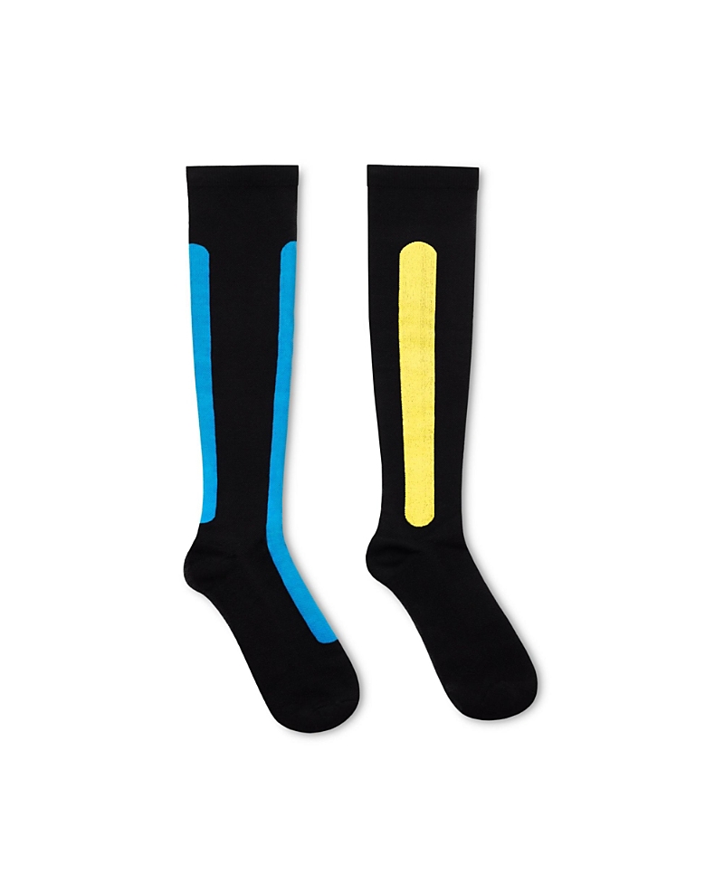 Ostrichpillow Bamboo Compression Socks In Blue Azure Yellow Moss