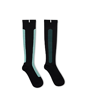Shop Ostrichpillow Bamboo Compression Socks In Blue Reef & Caribbean Green