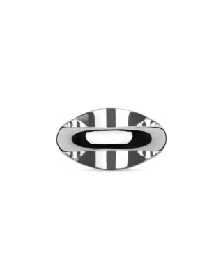 Sterling Silver Trademark Black Enamel Ring