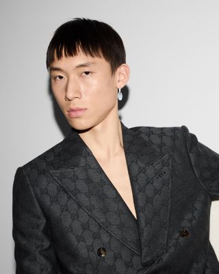 Sterling Silver Trademark Oval Drop Earrings