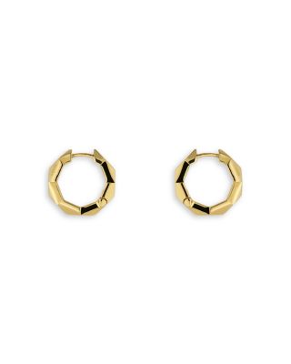 18K Yellow Gold Link to Love Hoop Earrings