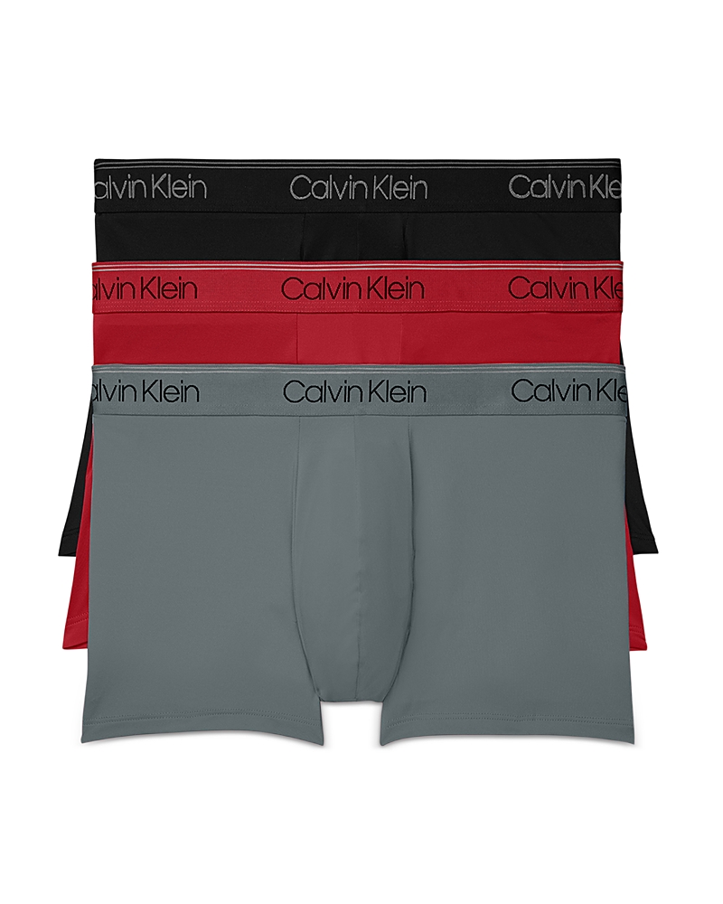 Calvin Klein Microfiber Stretch Wicking Low Rise Boxer Briefs, Pack of 3