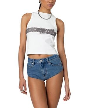 Shop Edikted Buckled Up Tank Top In White