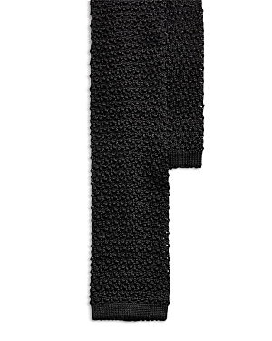 Shop Polo Ralph Lauren Knit Silk Tie In Black