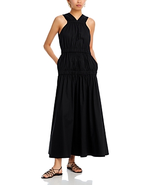 Shop Proenza Schouler White Label Libby Poplin Dress In Black