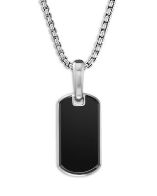Men's Chevron Tag in Sterling Silver, 21mm