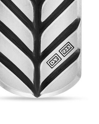 Men's Chevron Tag in Sterling Silver, 21mm