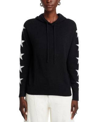 100% Cashmere Star Sleeve Hoodie Sweater - Exclusive