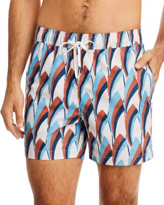 Onia Charles Geo Print Regular Fit 5 Swim Trunks