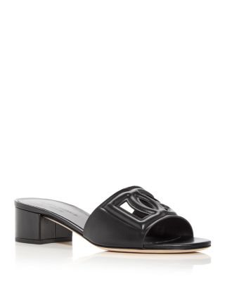 Dolce & Gabbana - Women's Block Heel Slide Sandals