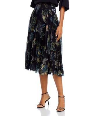 Jason Wu Collection Forest Floral Pleated Skirt