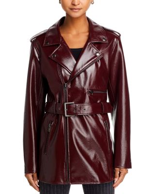 MOTHER The Midi Chopper Faux Leather Jacket | Bloomingdale's