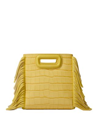 Maje M Fringe Leather Mini Bag