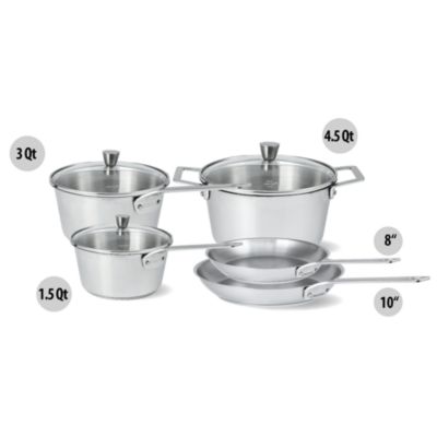 Cristel - 1826 Collection 8 Piece Stainless Steel Cookware Set