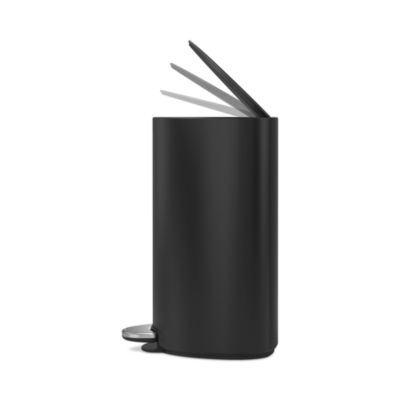 6 Liter Semi-Round Bathroom Trash Can with Liner Pocket