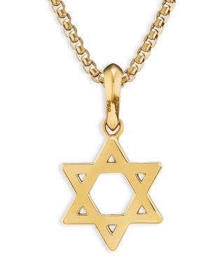 Men's 18K Yellow Gold Amulets Star of David Pendant