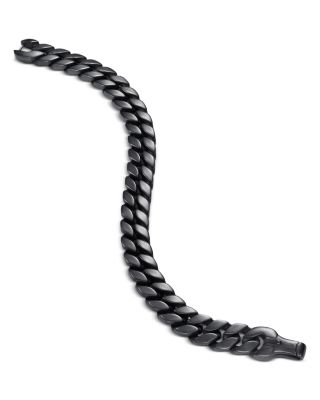 Men's Curb Chain Bracelet in Black Titanium, 11.5mm