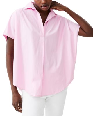 French Connection Collared High Low Shirt