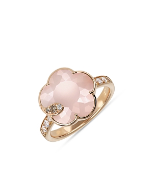 Pasquale Bruni Petit Joli Lunaire 18k Rose Gold Lunar Garden Gem Ring With Diamonds, 0.23 Ct. T. W. In Pink