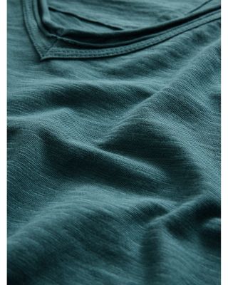 Miles Cotton Textured V Neck Tee 