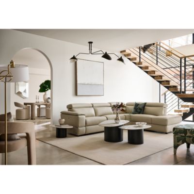 Ronaldo 3-Piece Power Reclining Leather Sectional