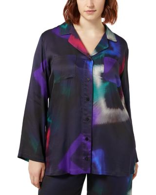 Marina Rinaldi Nicia Printed Button Front Shirt