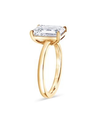 Certified Lab Grown Radiant-Cut Diamond Engagement Ring in 18K Yellow Gold, 3.0 tcw