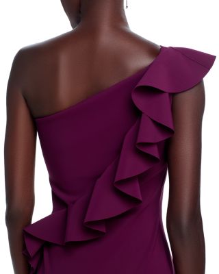 Marine Ruffle Trim Dress