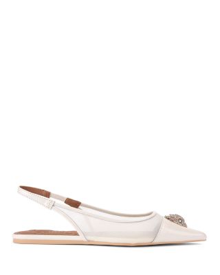 KURT GEIGER LONDON - Women's Belgravia Embellished Slingback Flats