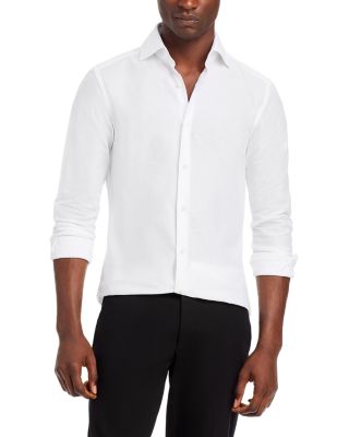 BOSS - Cotton Textured Slim Fit Button Down Shirt