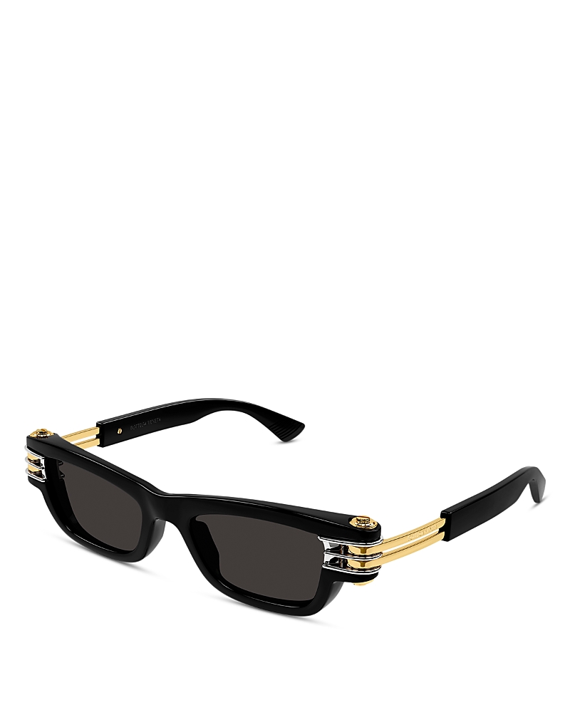 Bottega Veneta Bolt - Bv1308s-001 - Black Sunglasses In Black/gray Solid