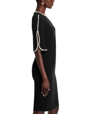 Pearl Trim Sheath Dress