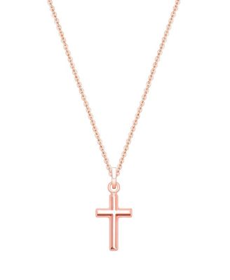  Children's 14K Gold Everlasting Faith Cross 12-14" Necklace
