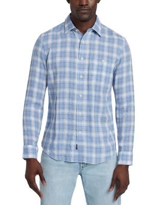 Faherty - Tropical Cotton Blend Plaid Button Down Shirt