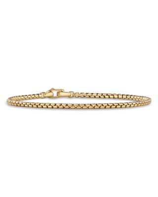 David Yurman - Men's 18K Yellow Gold Chain Box Link Bracelet