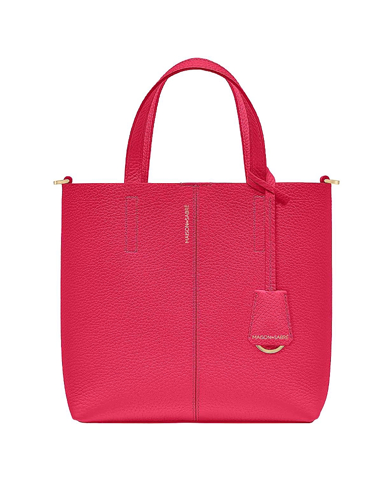 Maison De Sabre Maison De Sabré Small Leather Soft Tote In Fuchsia Lavender