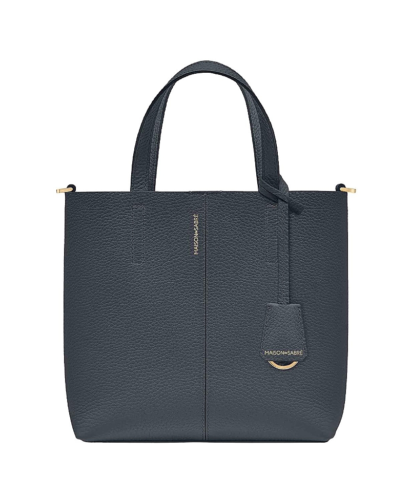 Maison De Sabre Maison De Sabré Small Leather Soft Tote In Graphite Sky
