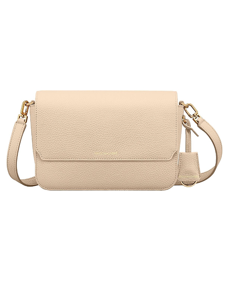 Maison De Sabre Flap Adjustable Strap Leather Shoulder Bag In Saharan Nude