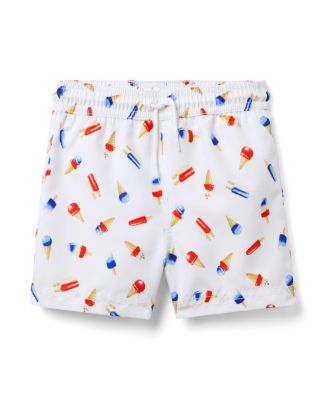 Janie and Jack Boys' Recycled Ice Cream Swim Trunk - Baby, Little Kid, Big Kid
