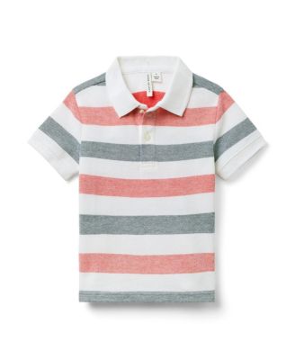 Janie and Jack Boys' The Classic Striped Pique Polo - Baby, Little Kid, Big Kid