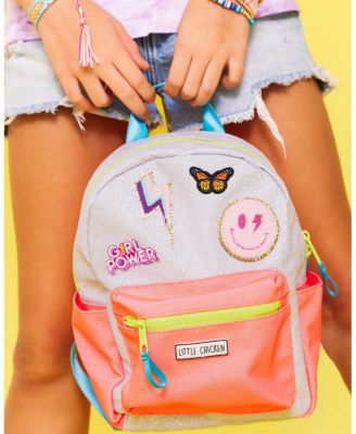 Girls' Mini Glitter Backpack With Patches - Baby, Little Kid, Big Kid