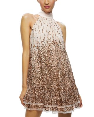 NWT Alice shops & Olivia rhinestone embellished Cream Cocktail Dress Multi SZ 10 $495