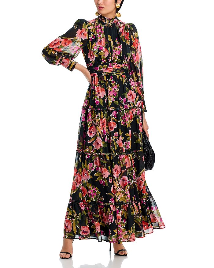 AQUA Romantic Floral Maxi Dress - Exclusive | Bloomingdale's