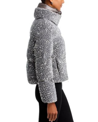 Herno Quilted Velvet Paillettes Puffer Jacket | Bloomingdale's