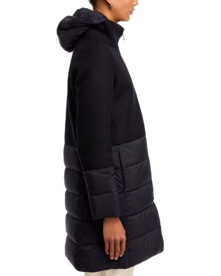 Mixed Media Down Coat