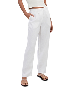 Solid & Striped The Taline Tapered Ankle Pants In Optic White