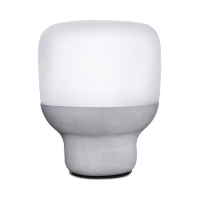 Smooth Lamp with Stone Base
