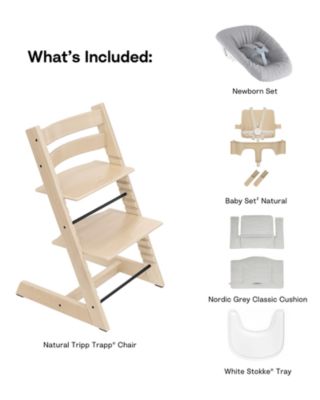 Tripp Trapp® High Chair², Cushion, Tray & Newborn Bundle 