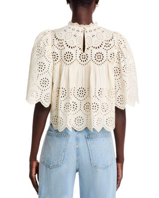 最終値下げmelt the lady eyelet sheer tops melt the lady eyelet sheer tops black