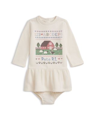 Ralph Lauren - Girls' Barn Graphic Fleece Dress & Bloomer - Baby